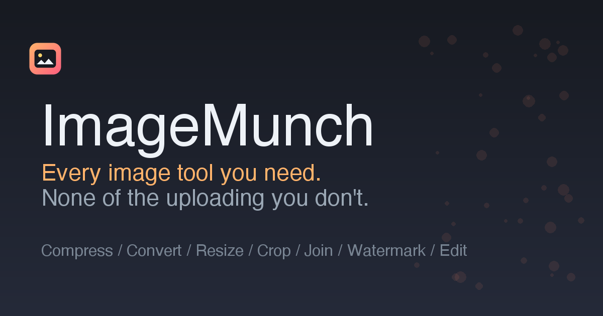 Free Image Tools, No Upload